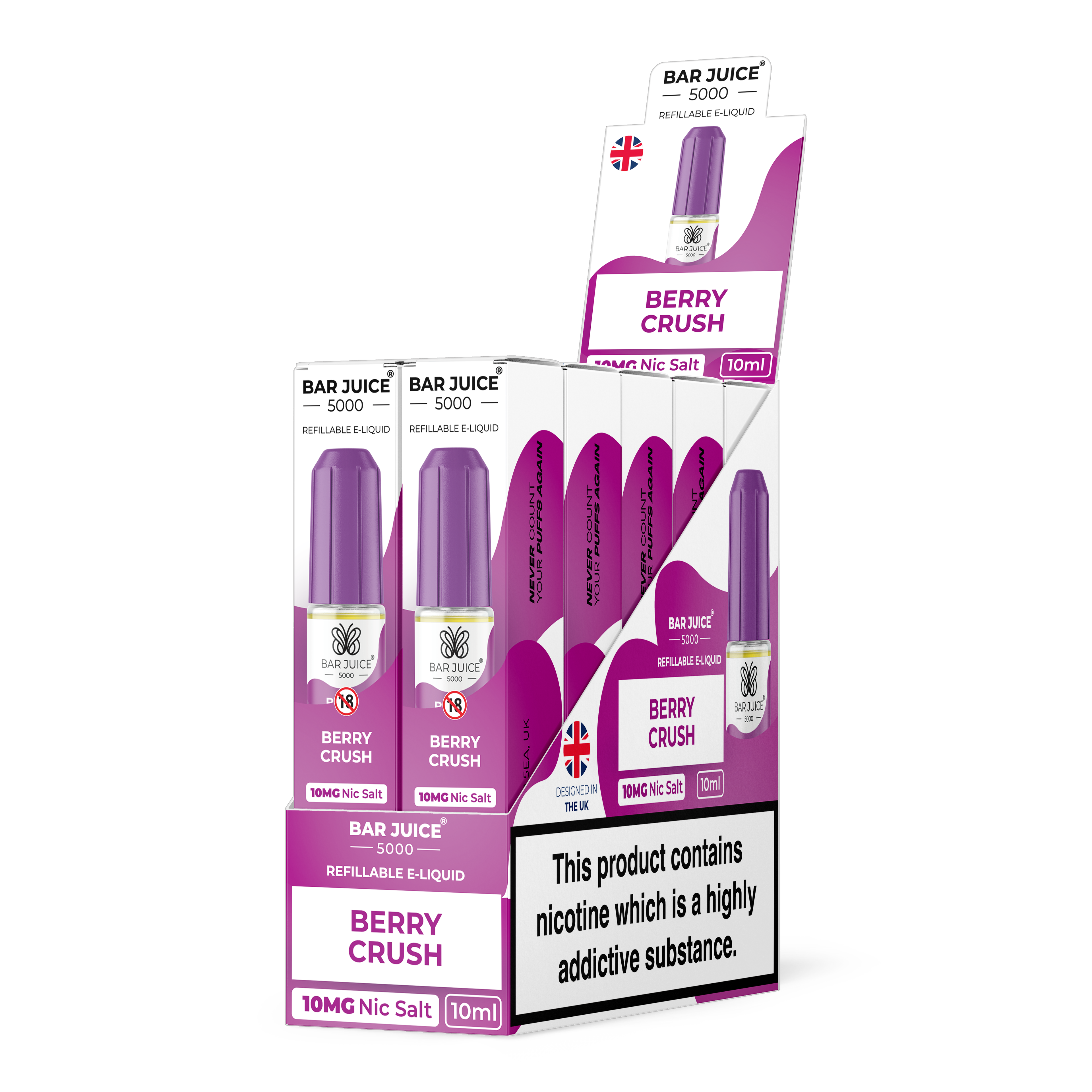 Box of 10 Bar Juice 5000 Nic Salts