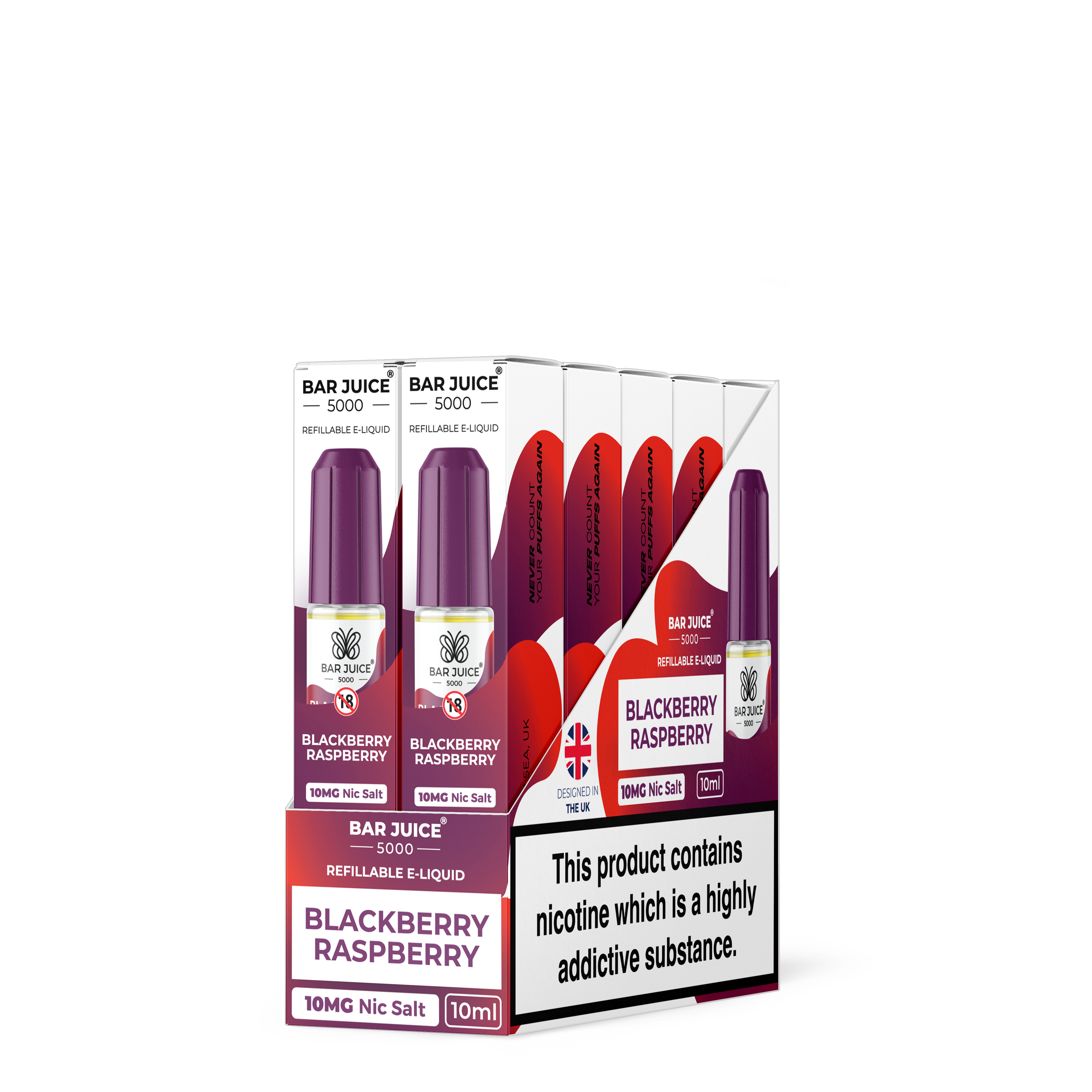 Box of 10 Bar Juice 5000 Nic Salts