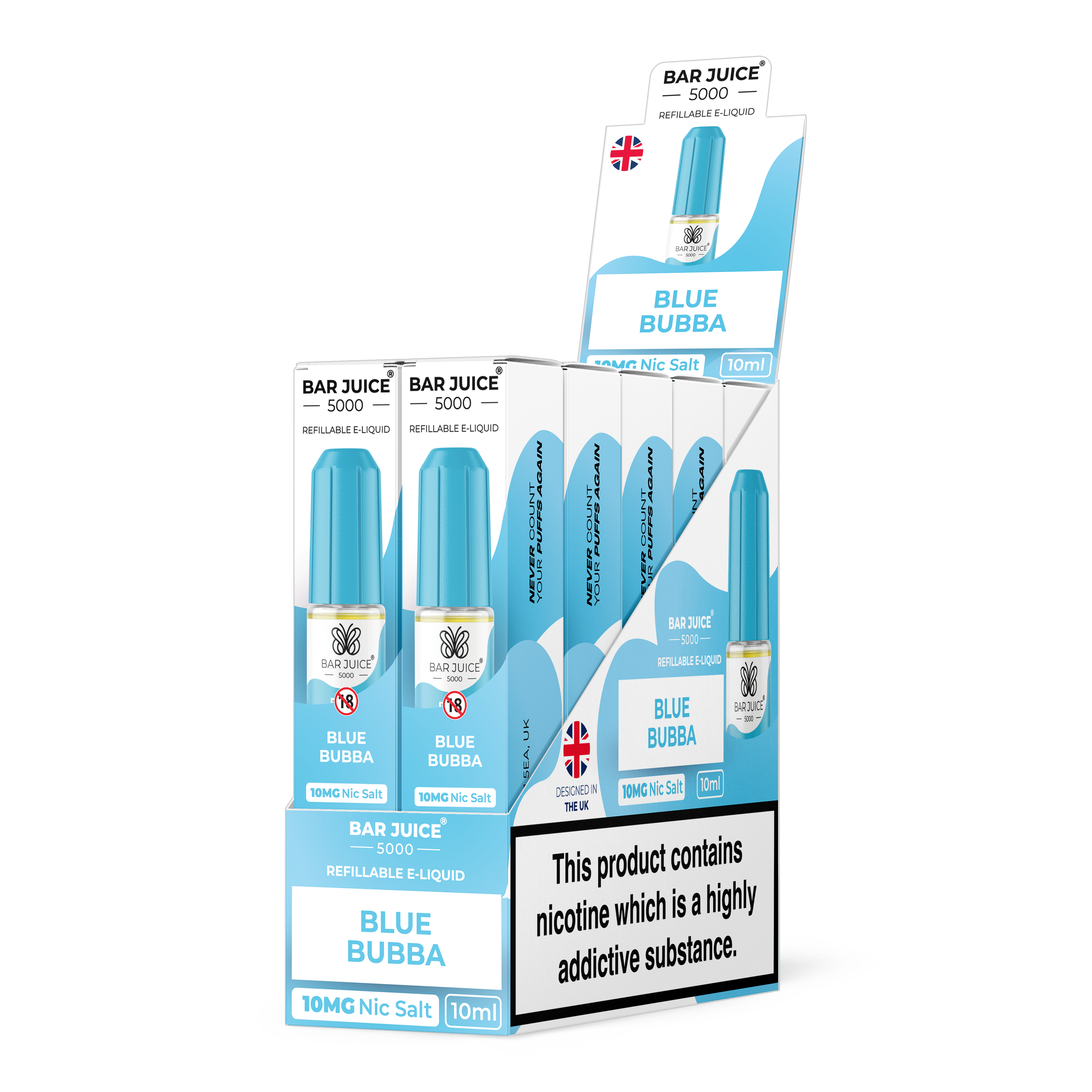 Box of 10 Bar Juice 5000 Nic Salts