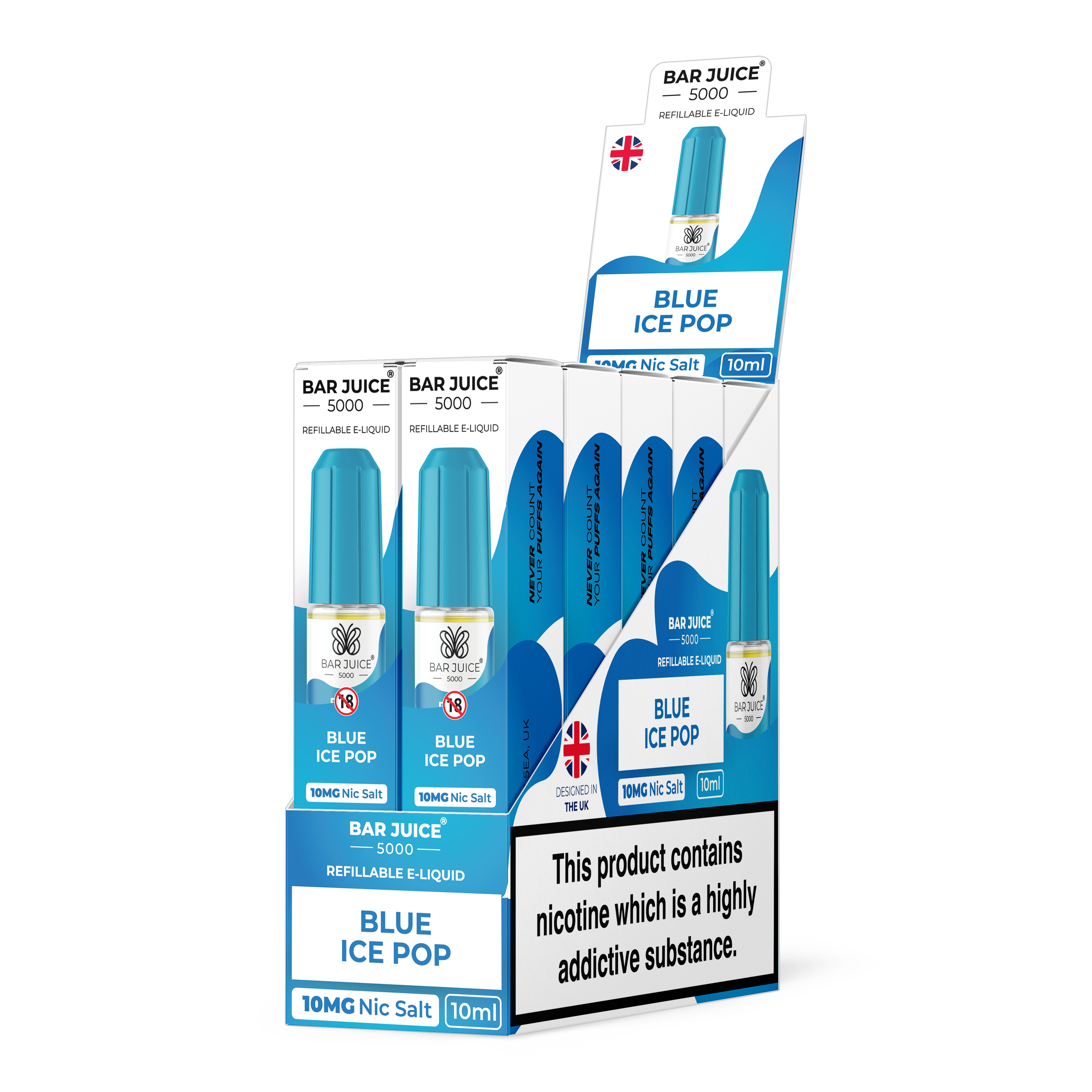 Box of 10 Bar Juice 5000 Nic Salts