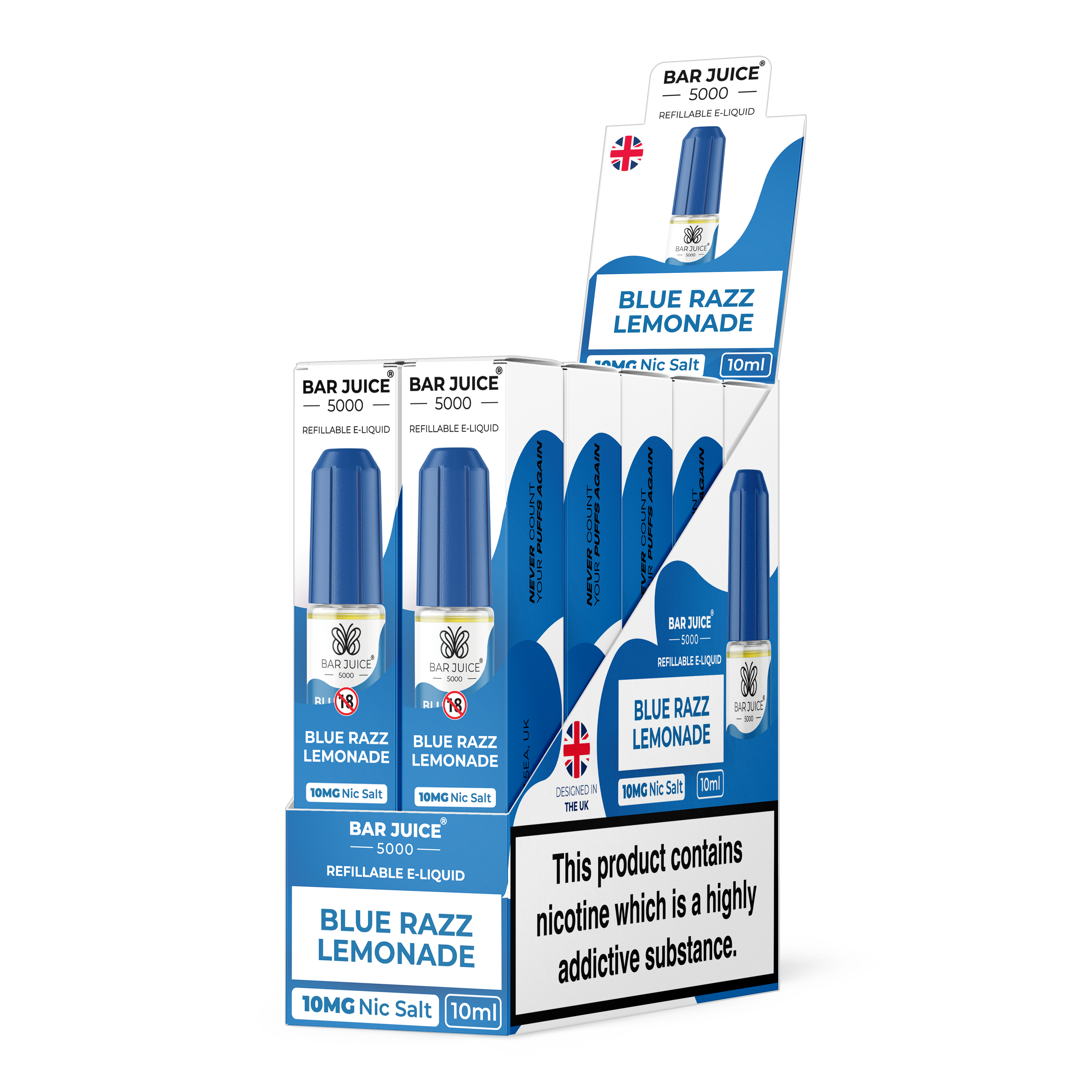 Box of 10 Bar Juice 5000 Nic Salts