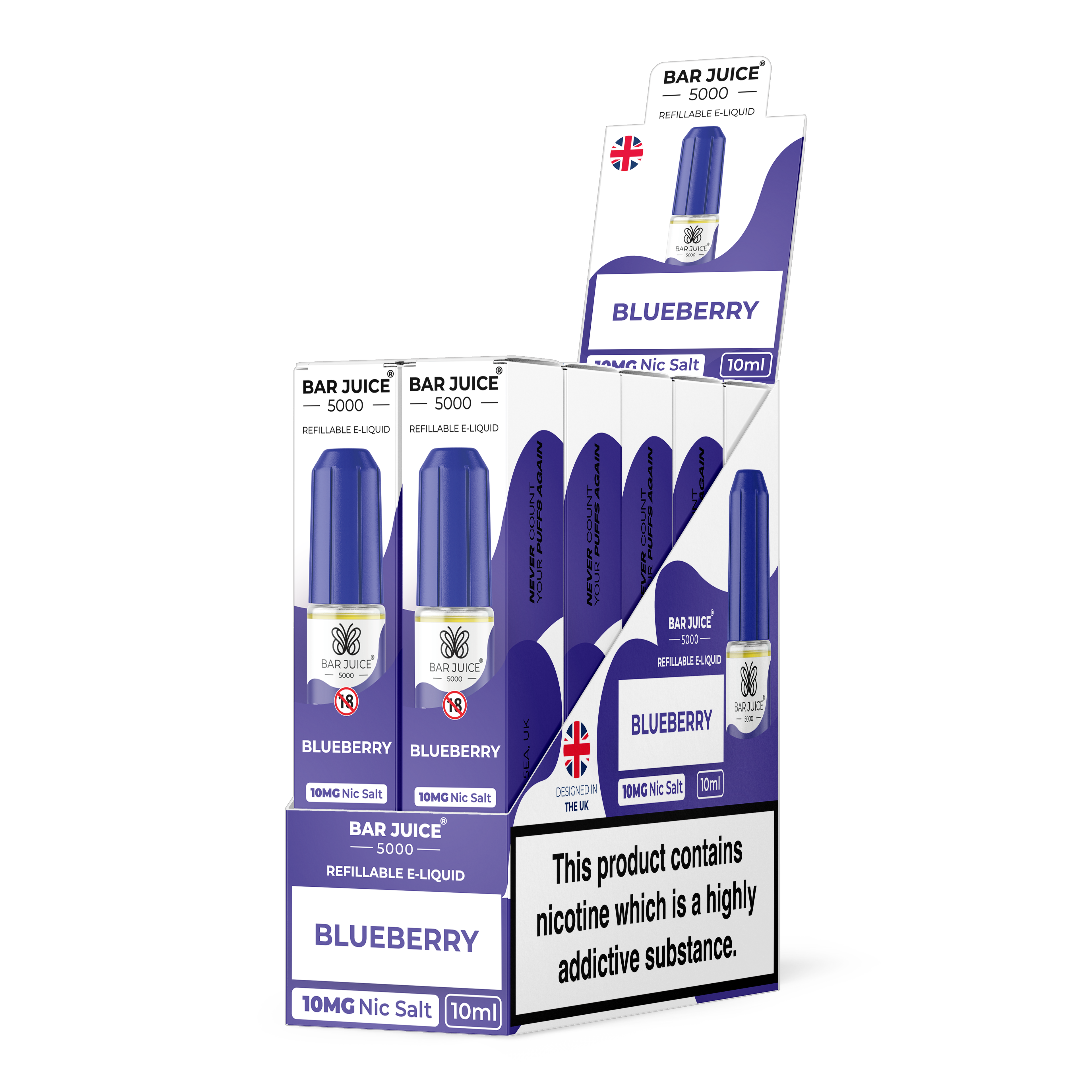Box of 10 Bar Juice 5000 Nic Salts