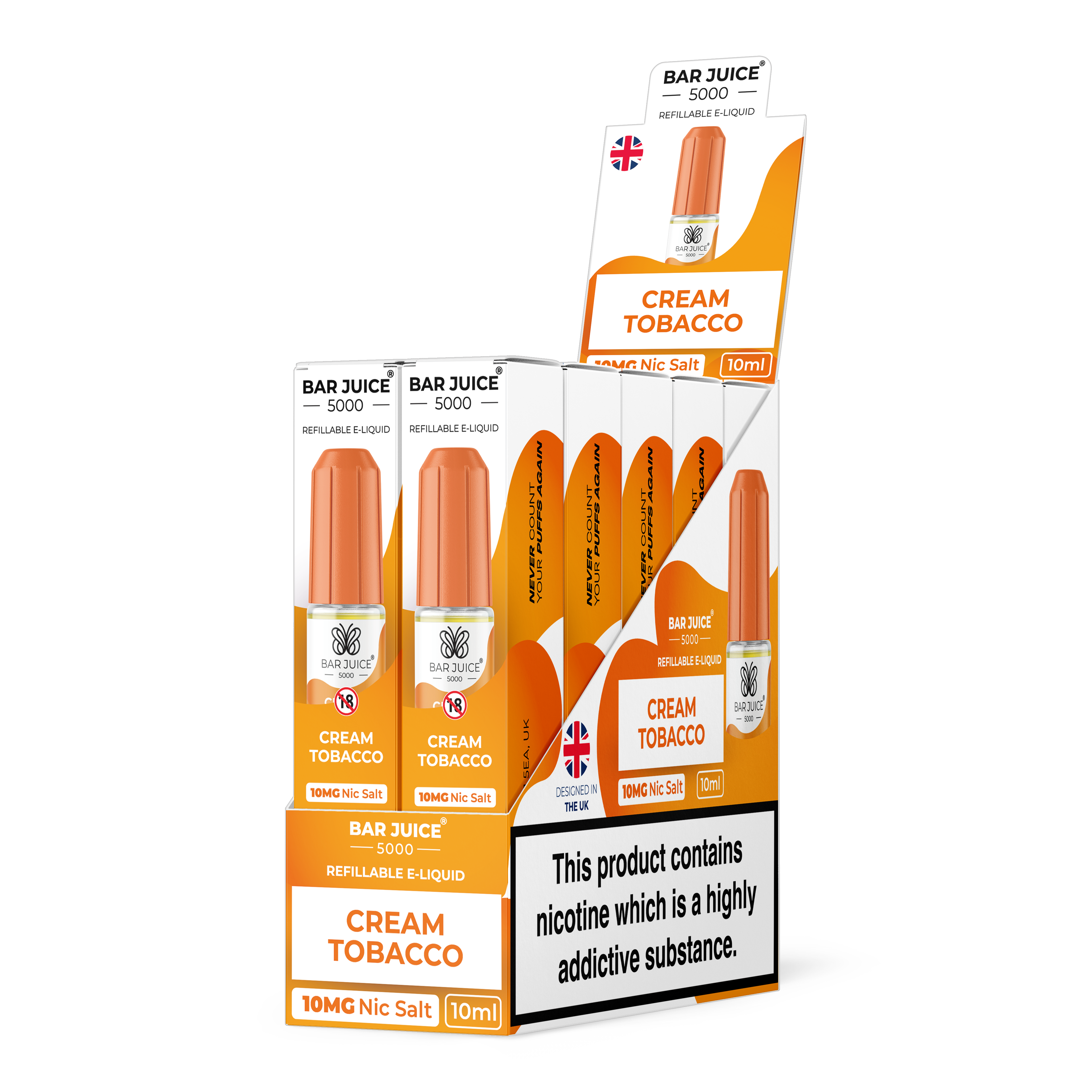 Box of 10 Bar Juice 5000 Nic Salts