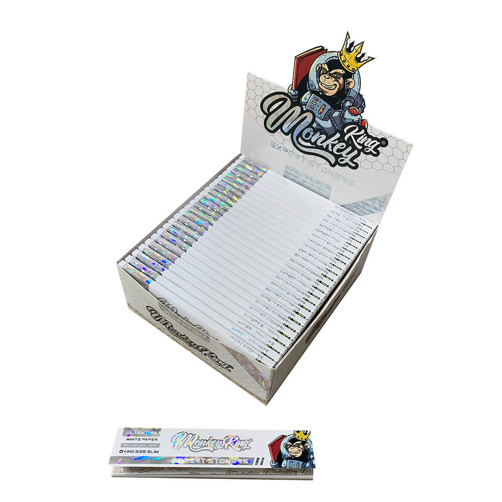 Monkey King Expert Stoners Rolling Papers: White - King Size Ultra Thin (50 Pack)