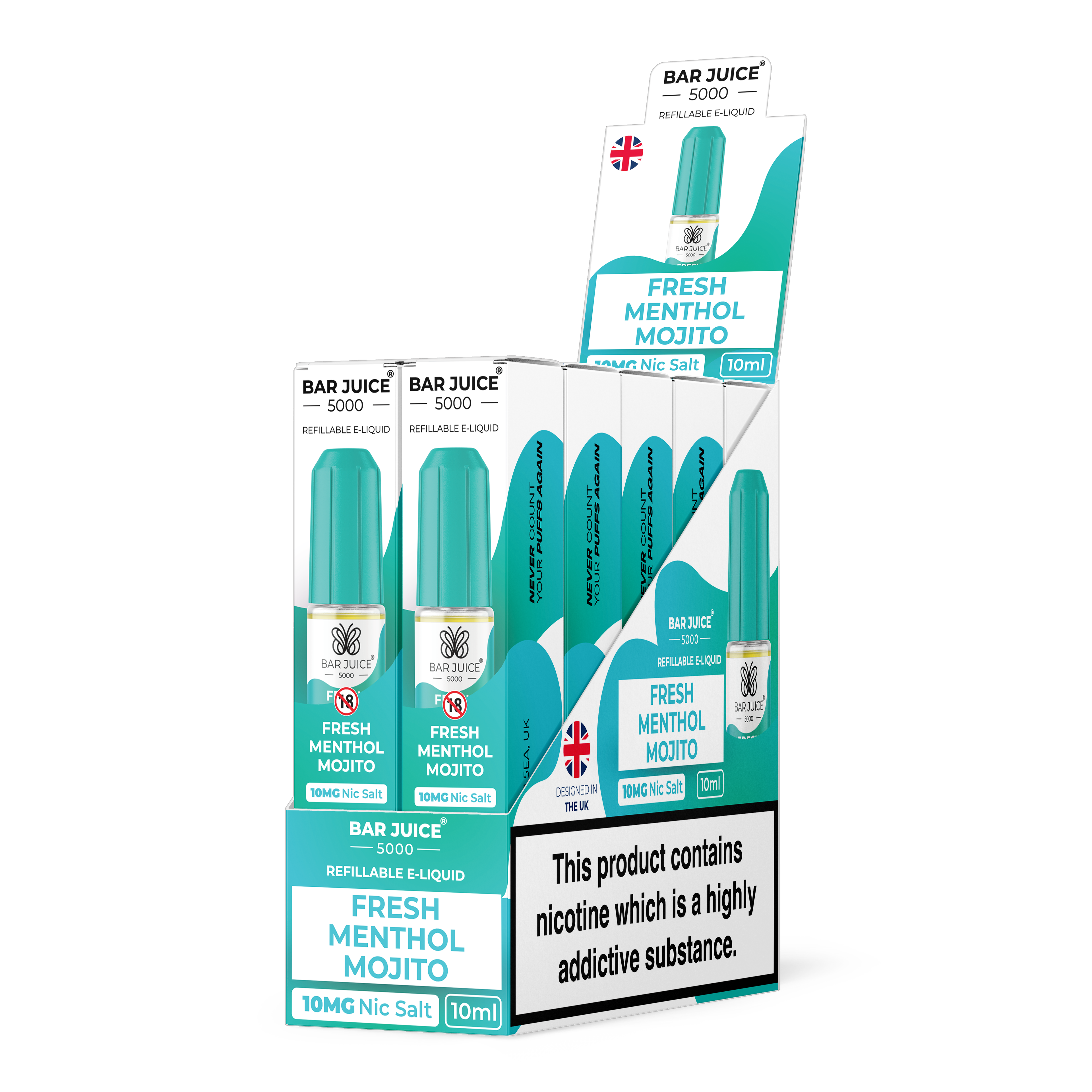 Box of 10 Bar Juice 5000 Nic Salts