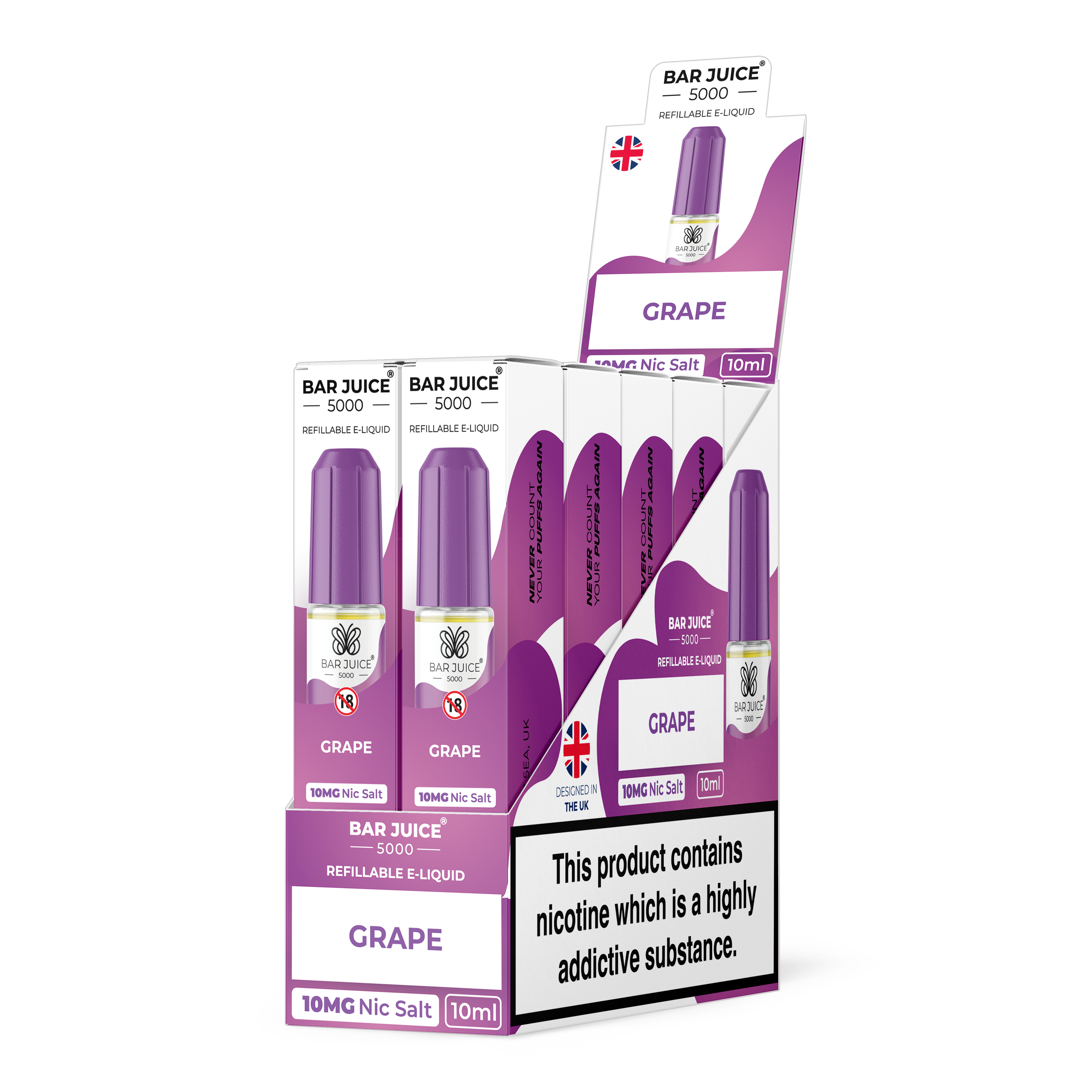 Box of 10 Bar Juice 5000 Nic Salts