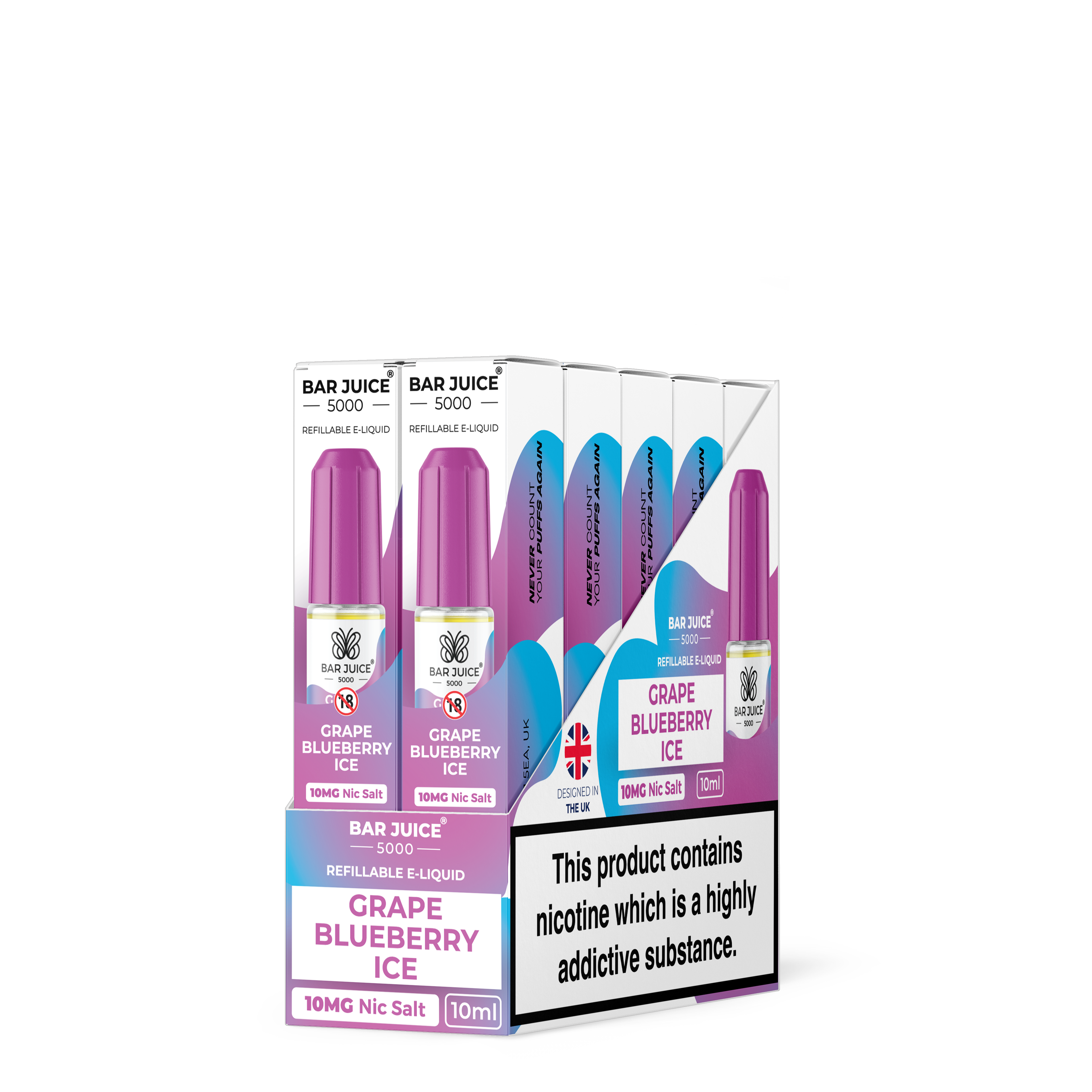 Box of 10 Bar Juice 5000 Nic Salts