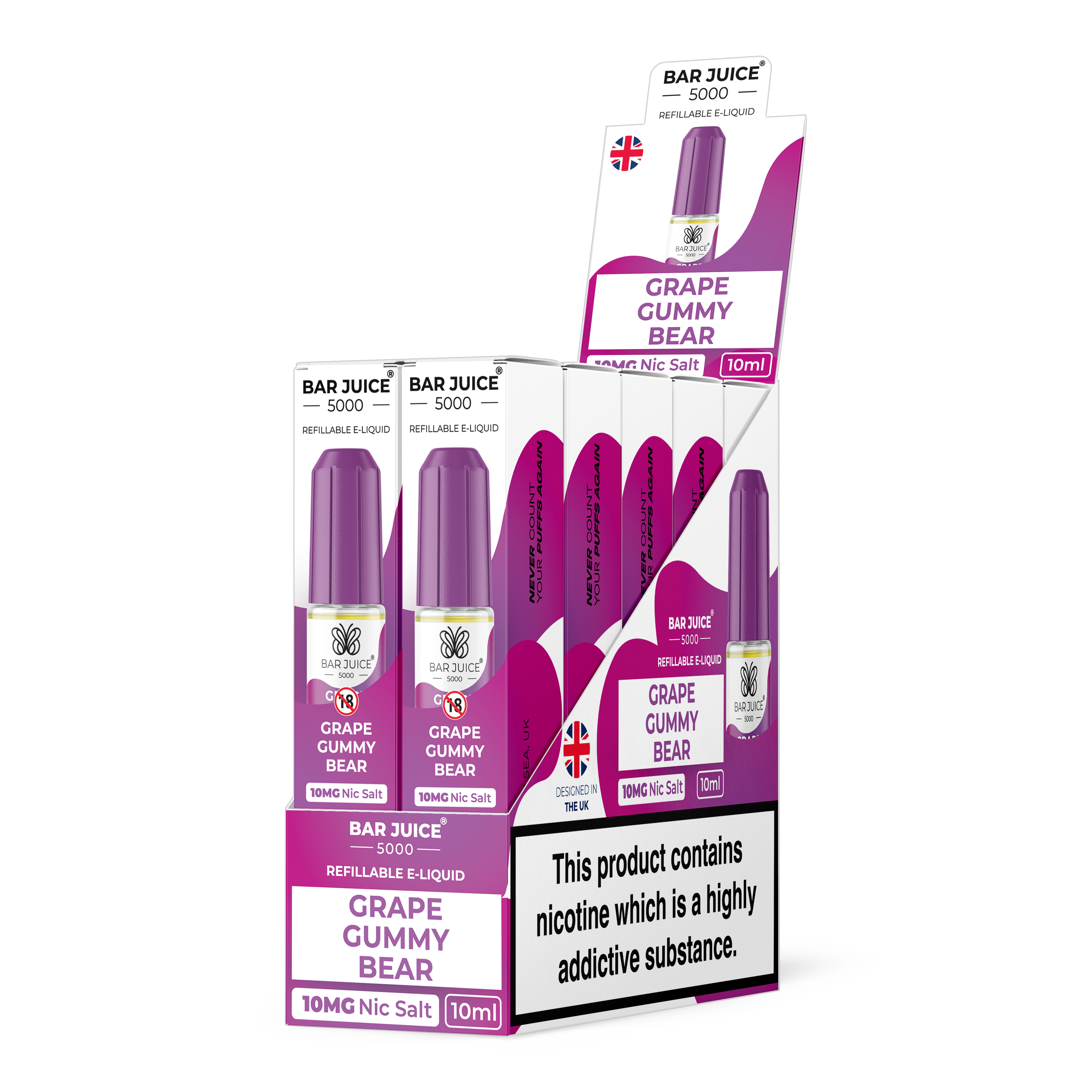 Box of 10 Bar Juice 5000 Nic Salts