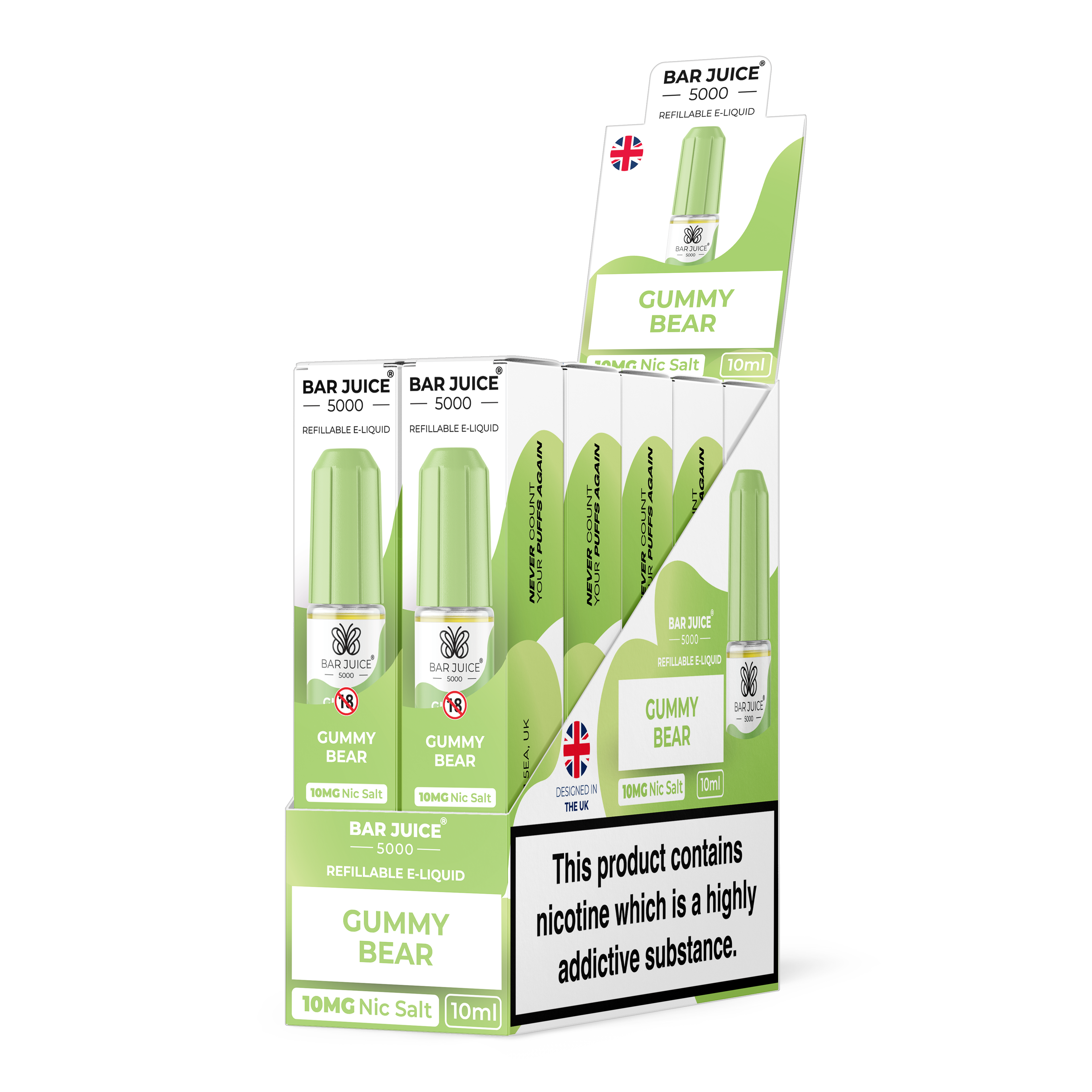 Box of 10 Bar Juice 5000 Nic Salts