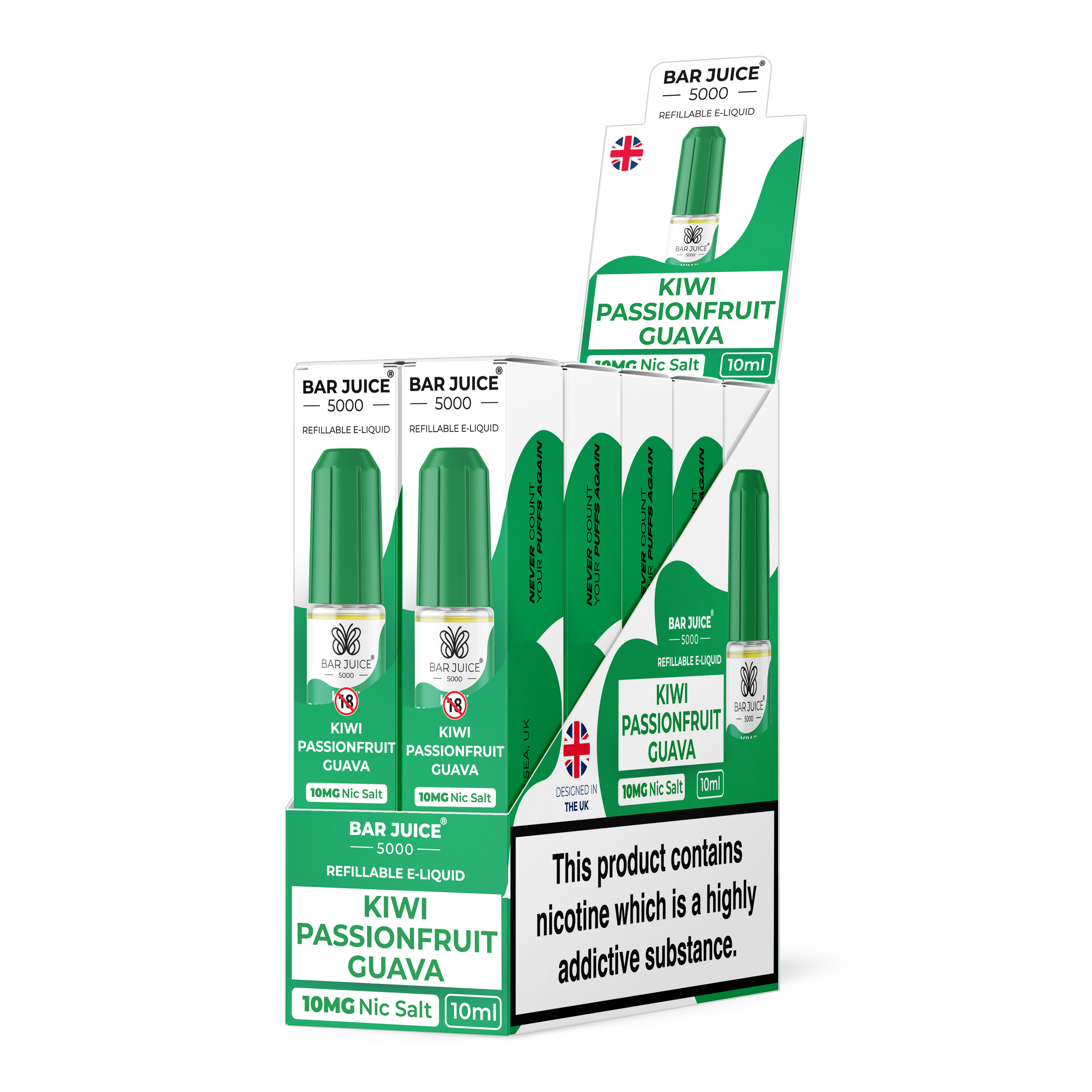 Box of 10 Bar Juice 5000 Nic Salts