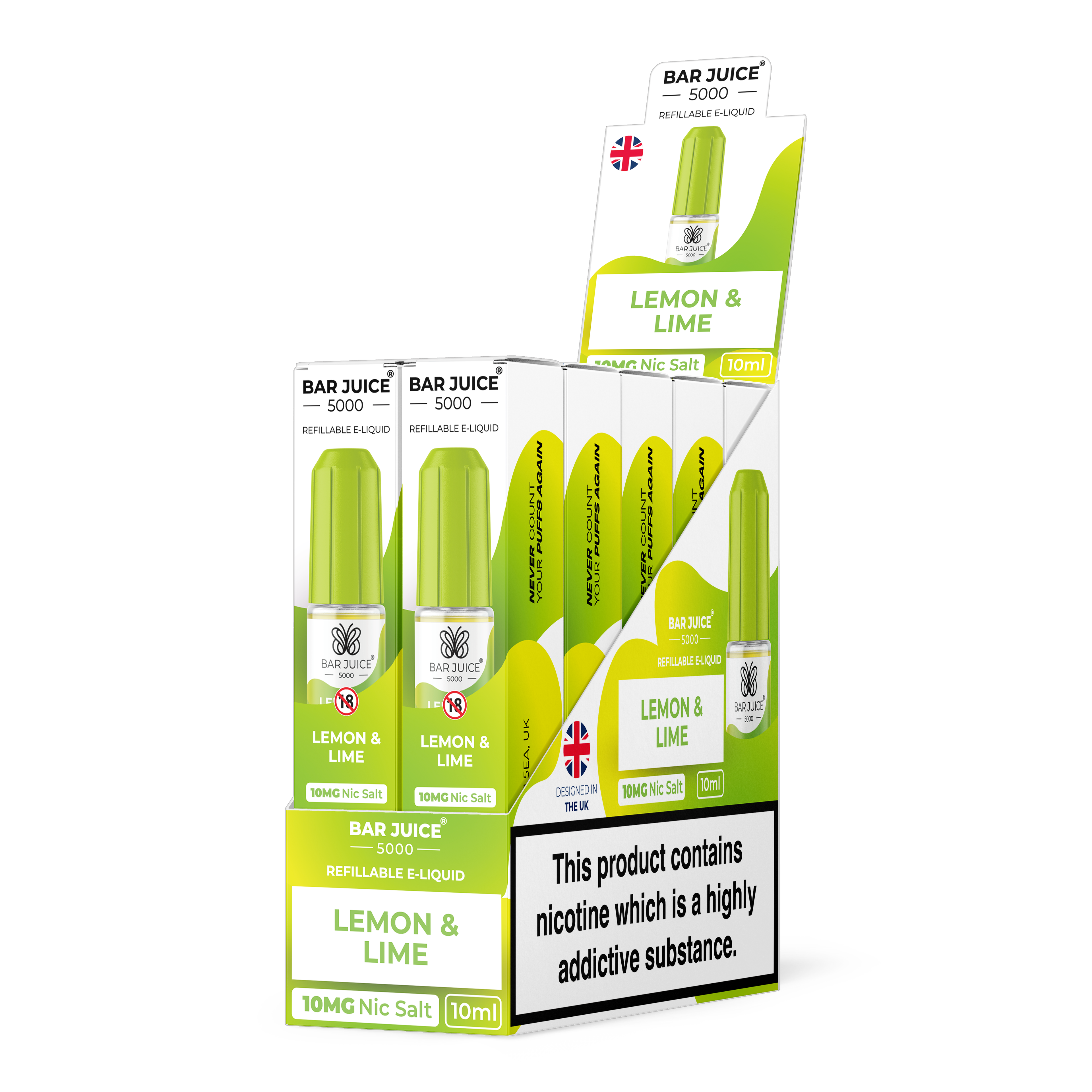 Box of 10 Bar Juice 5000 Nic Salts