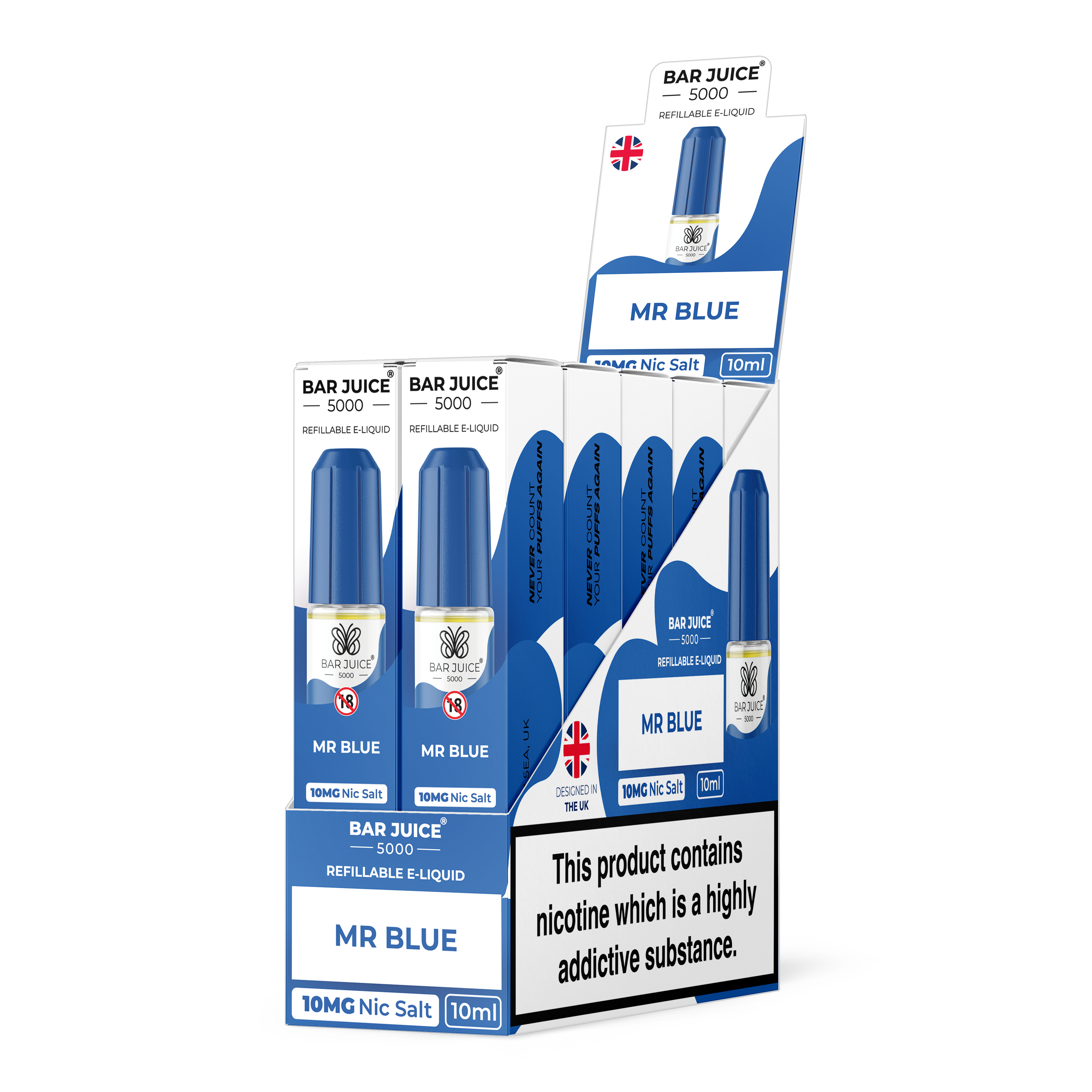 Box of 10 Bar Juice 5000 Nic Salts