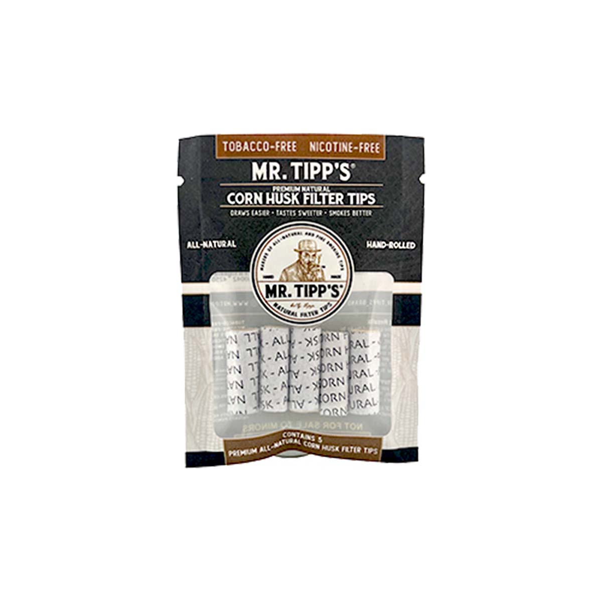 Mr Tipp's Corn Husk Filter Tips 9mm: Small (5pcs per Pack)