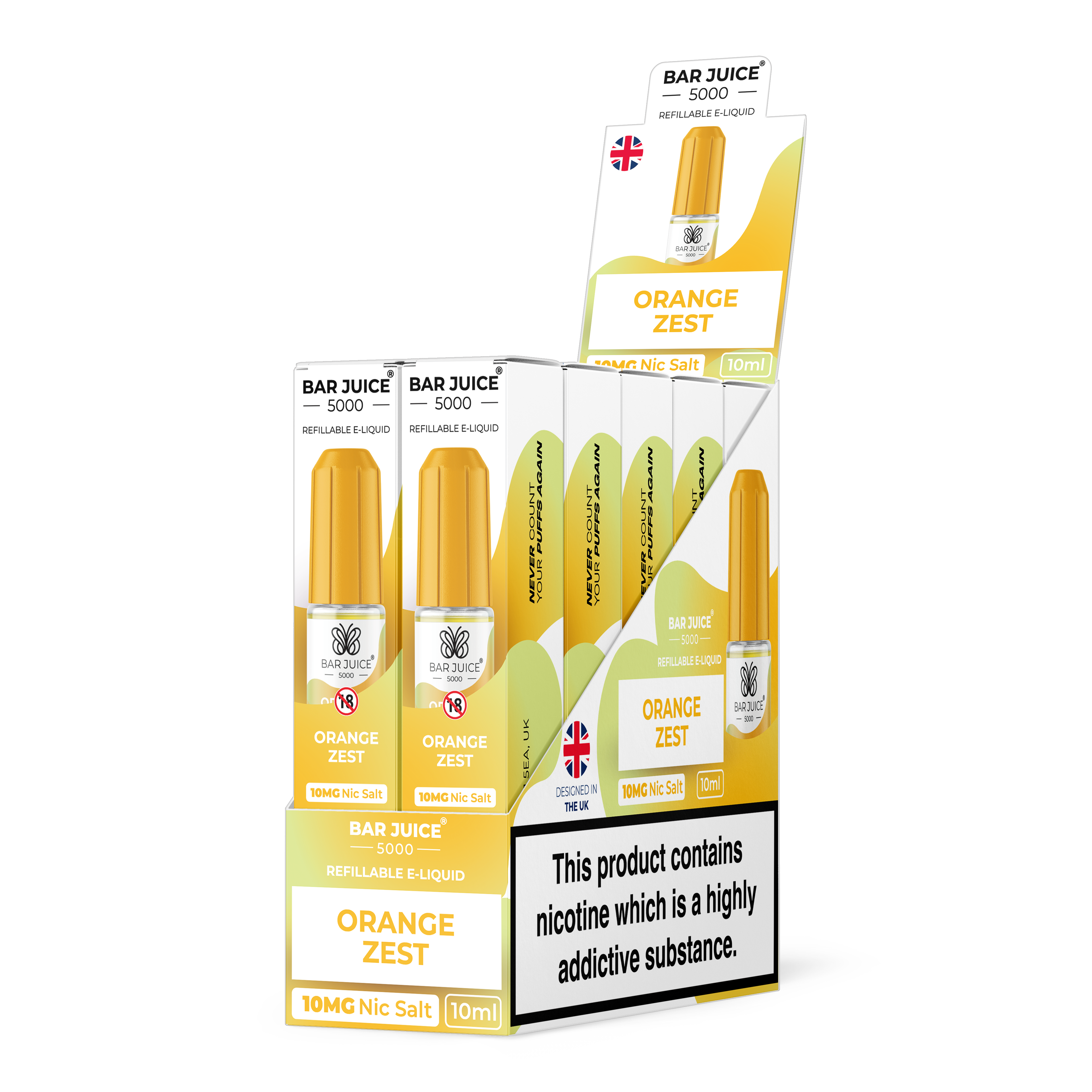 Box of 10 Bar Juice 5000 Nic Salts