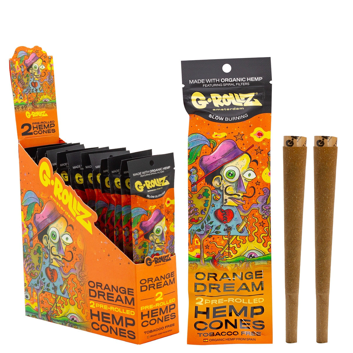 G-Rollz Pre-Rolled Hemp Cones - Orange Dream (12pcs)