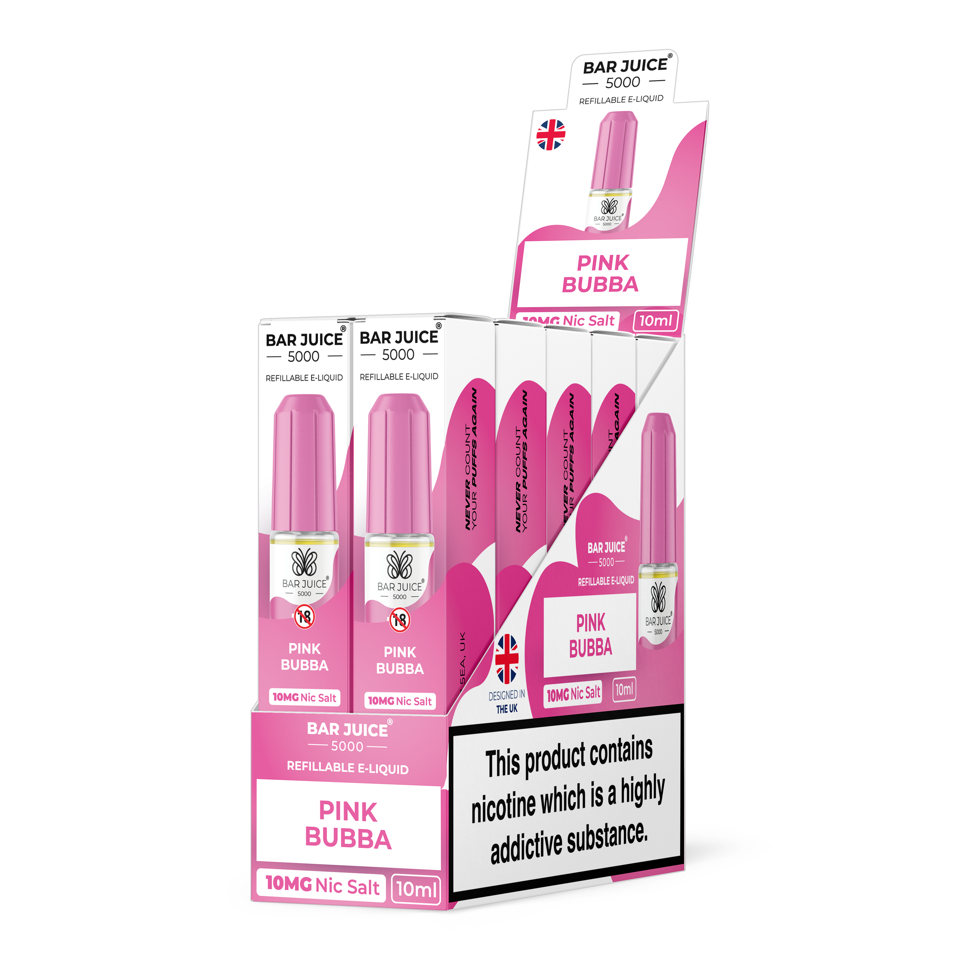 Box of 10 Bar Juice 5000 Nic Salts