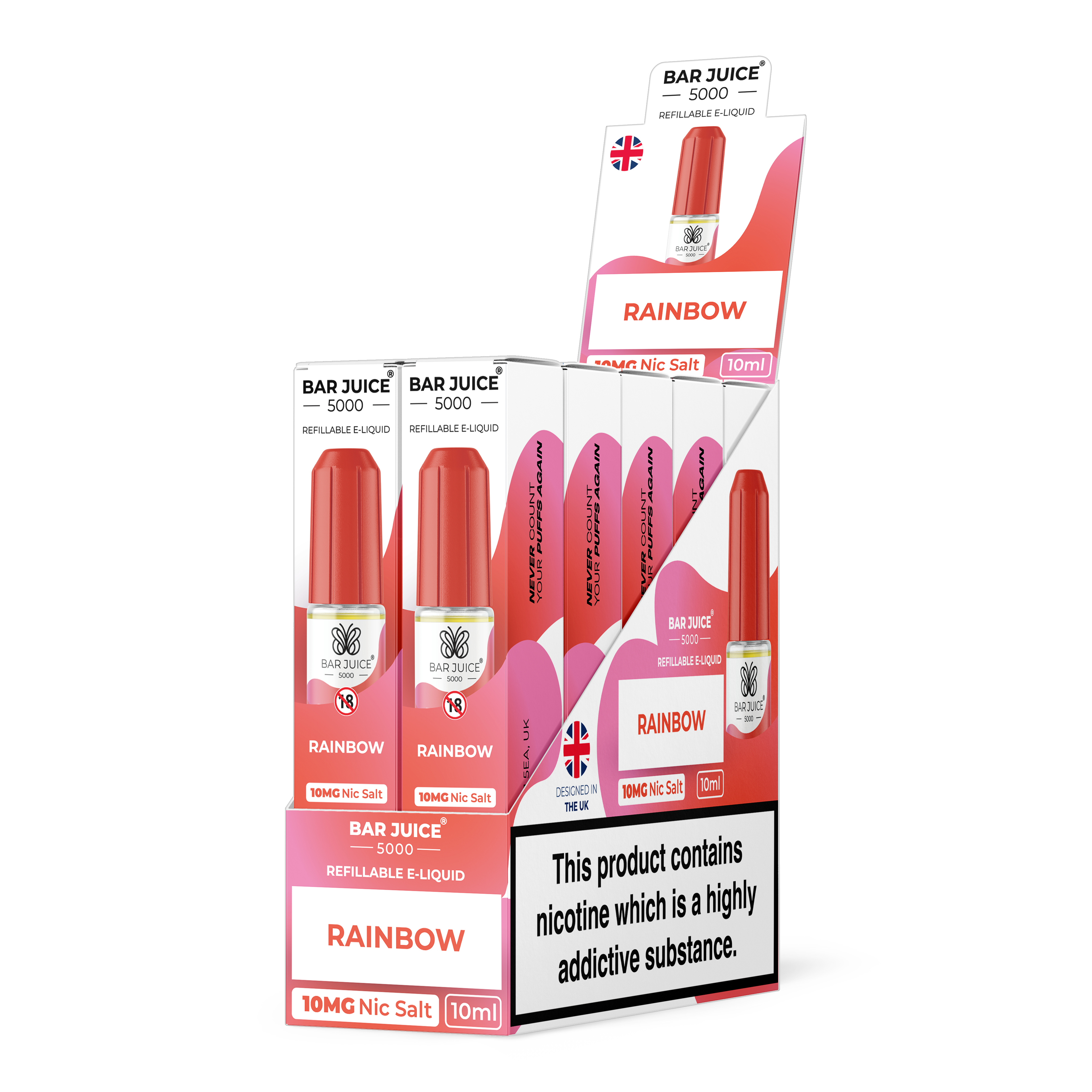 Box of 10 Bar Juice 5000 Nic Salts