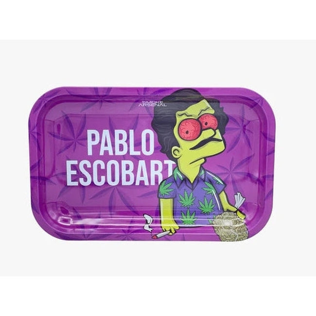 Smoke Arsenal Rolling Tray Medium - Pablo Escobart-Smoke Arsenal-Blazed Wholesale