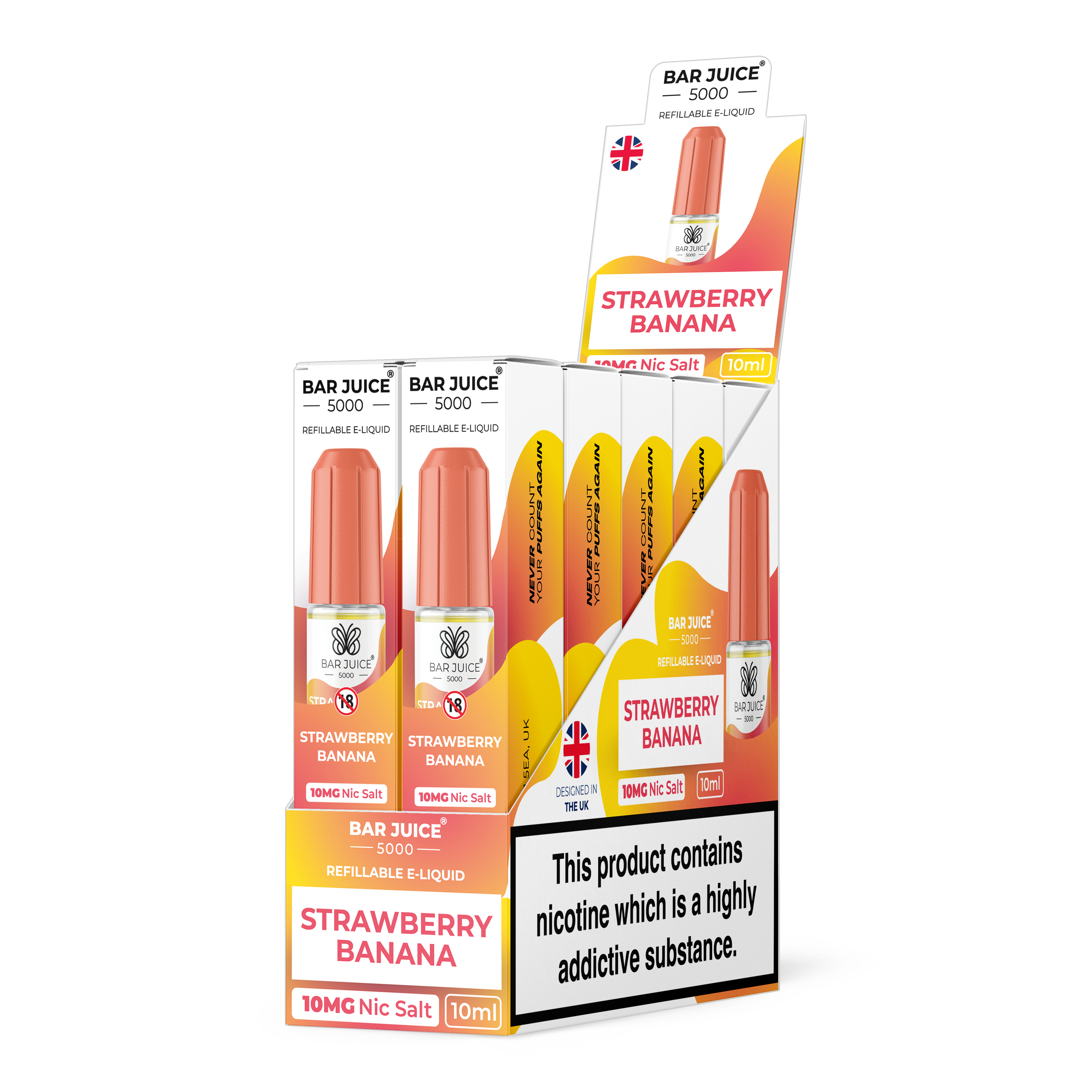 Box of 10 Bar Juice 5000 Nic Salts