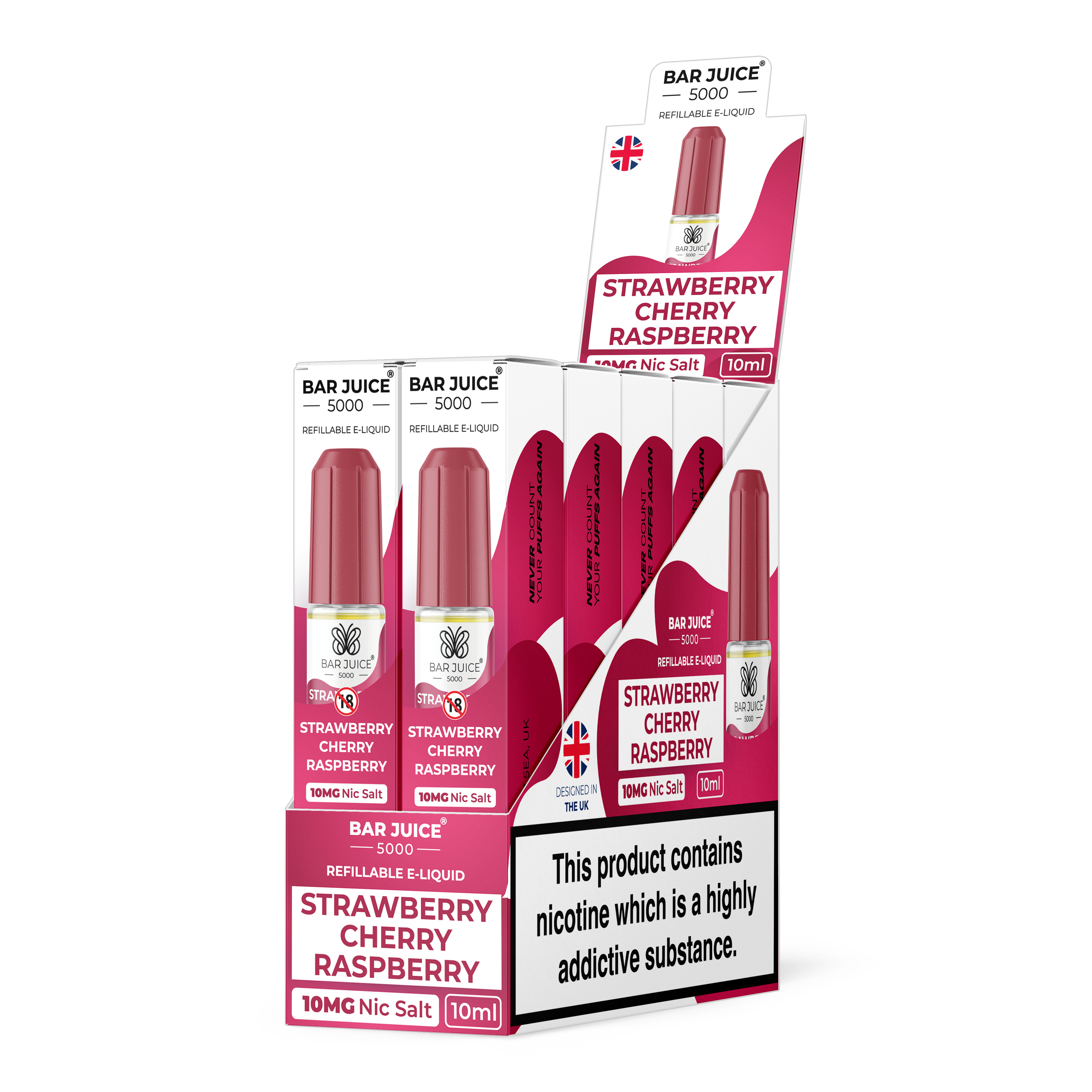 Box of 10 Bar Juice 5000 Nic Salts