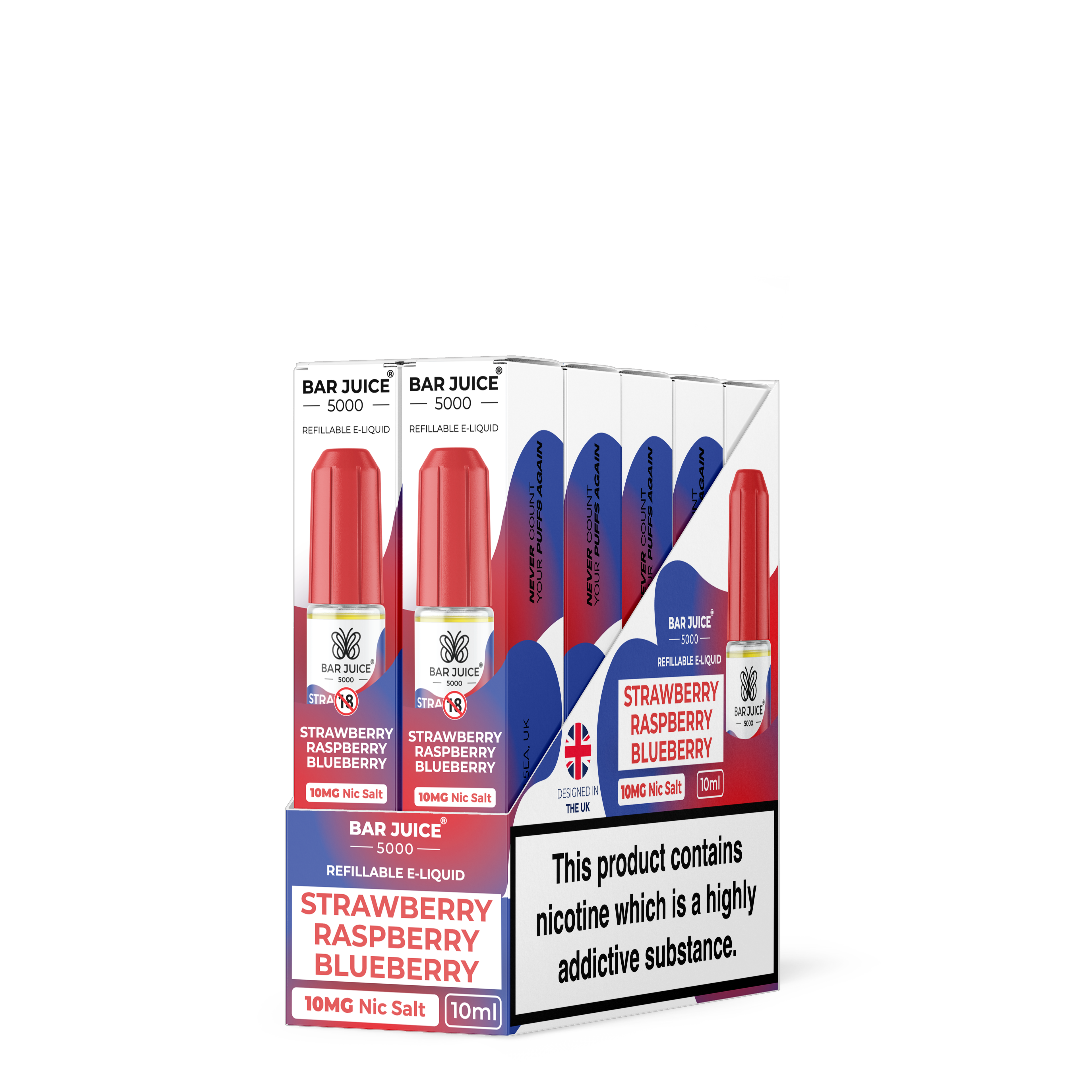 Box of 10 Bar Juice 5000 Nic Salts