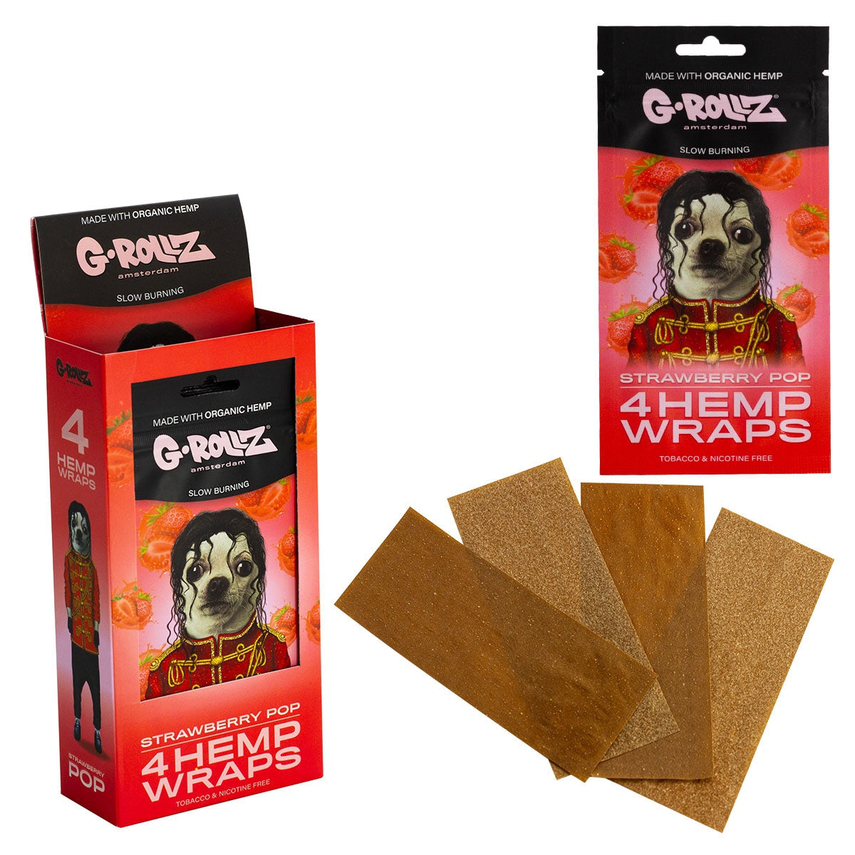 G-Rollz Hemp Wraps - Strawberry Pop (15pcs)