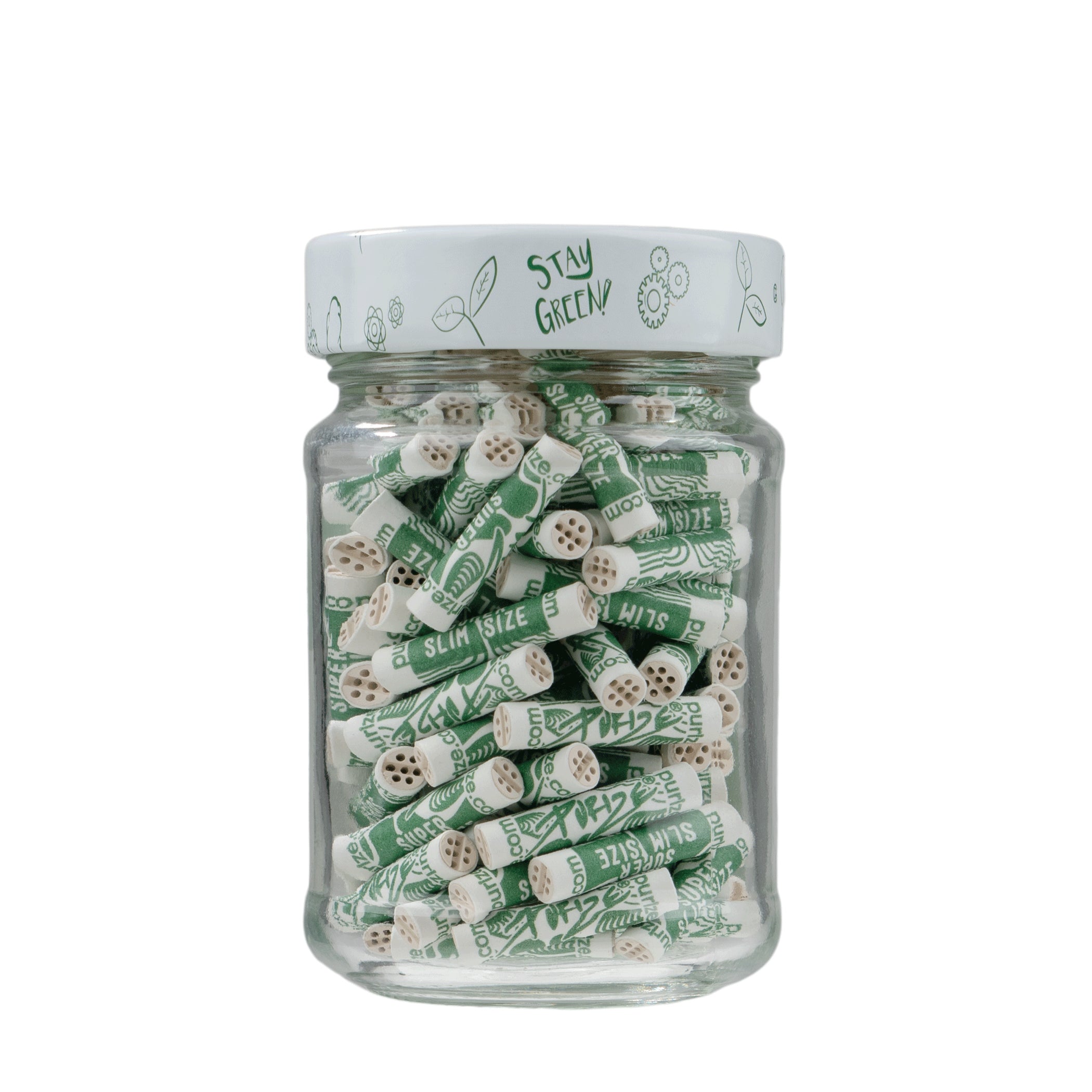 PURIZE® Activated Carbon Super Slim Filters Glass Jar (111 pcs)