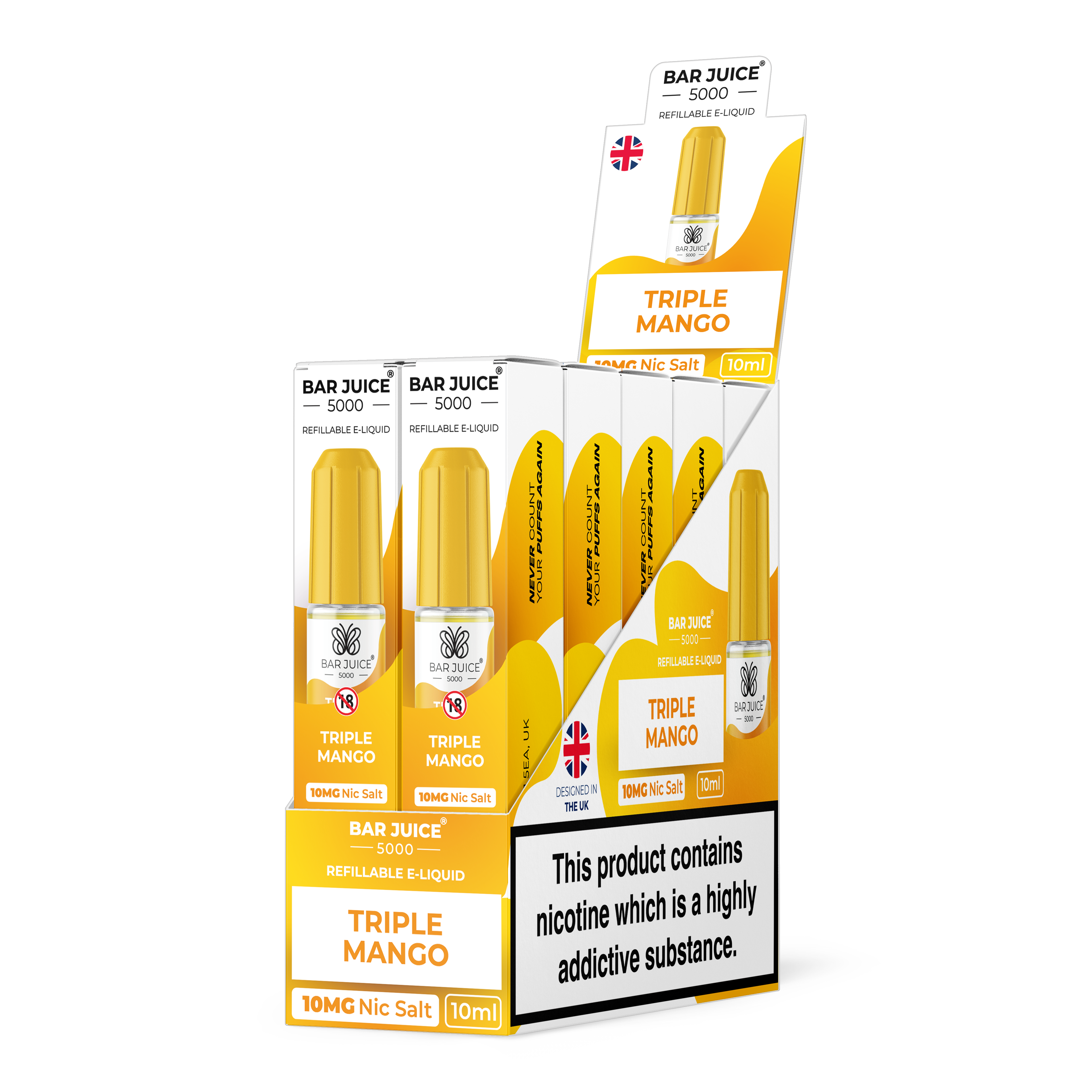 Box of 10 Bar Juice 5000 Nic Salts