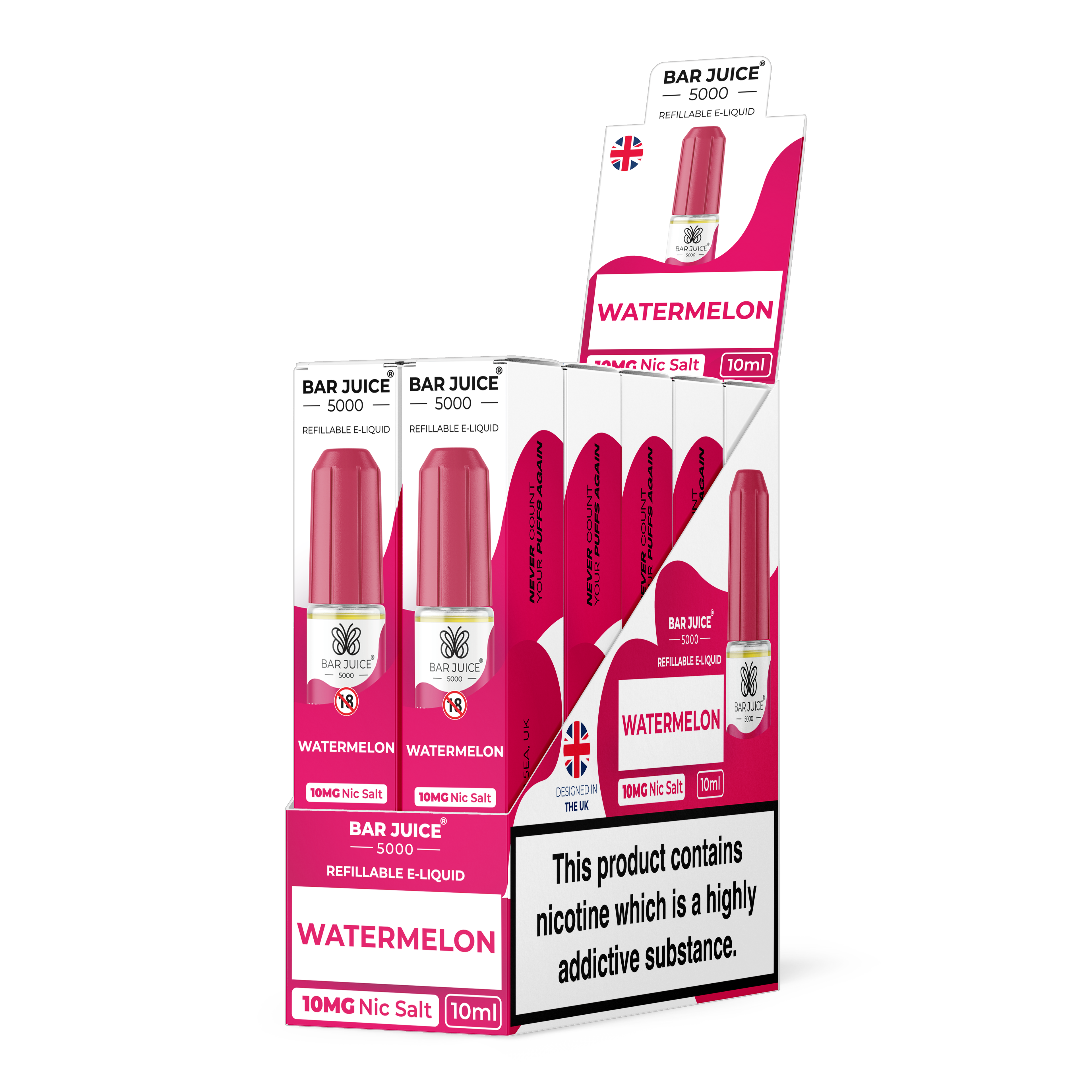 Box of 10 Bar Juice 5000 Nic Salts