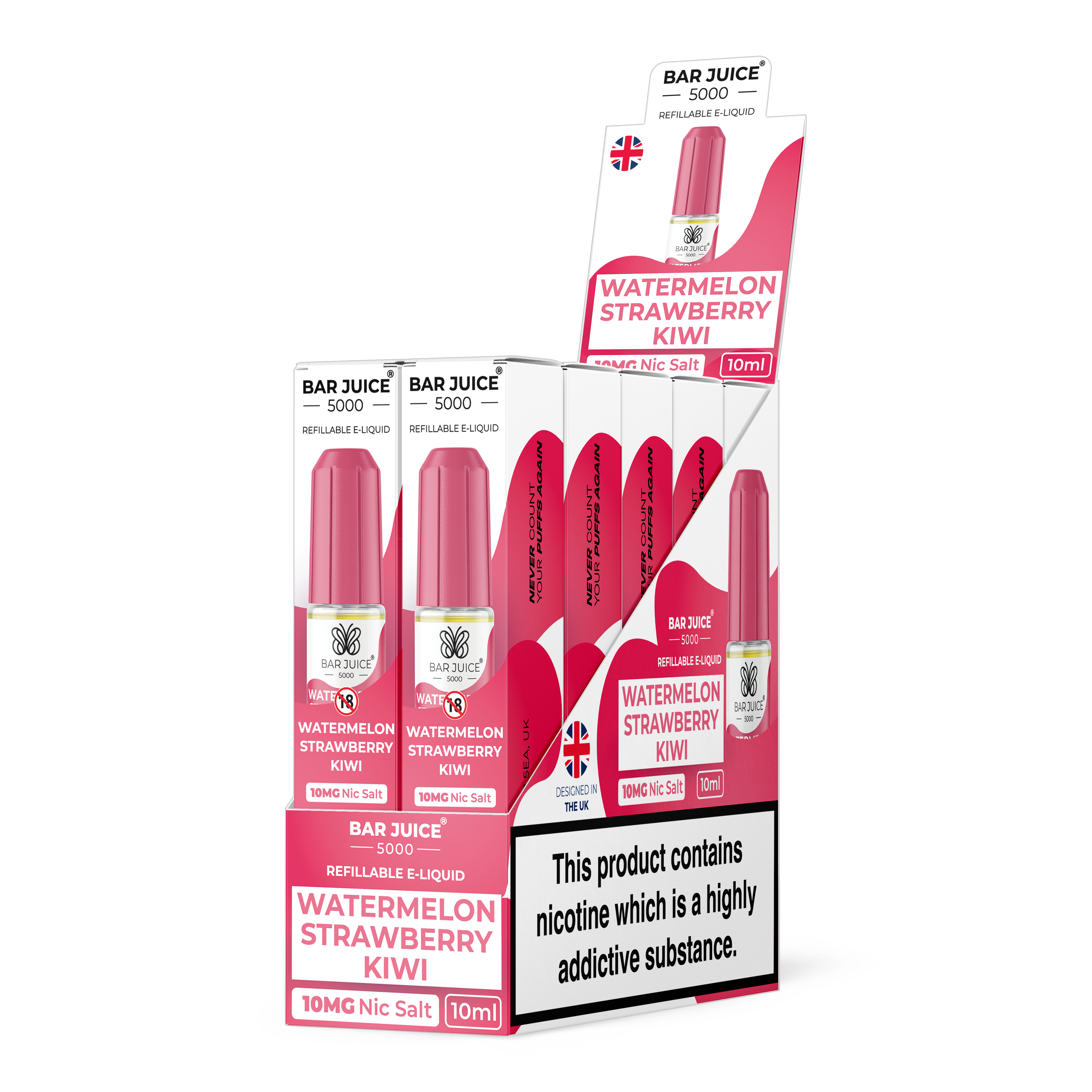 Box of 10 Bar Juice 5000 Nic Salts