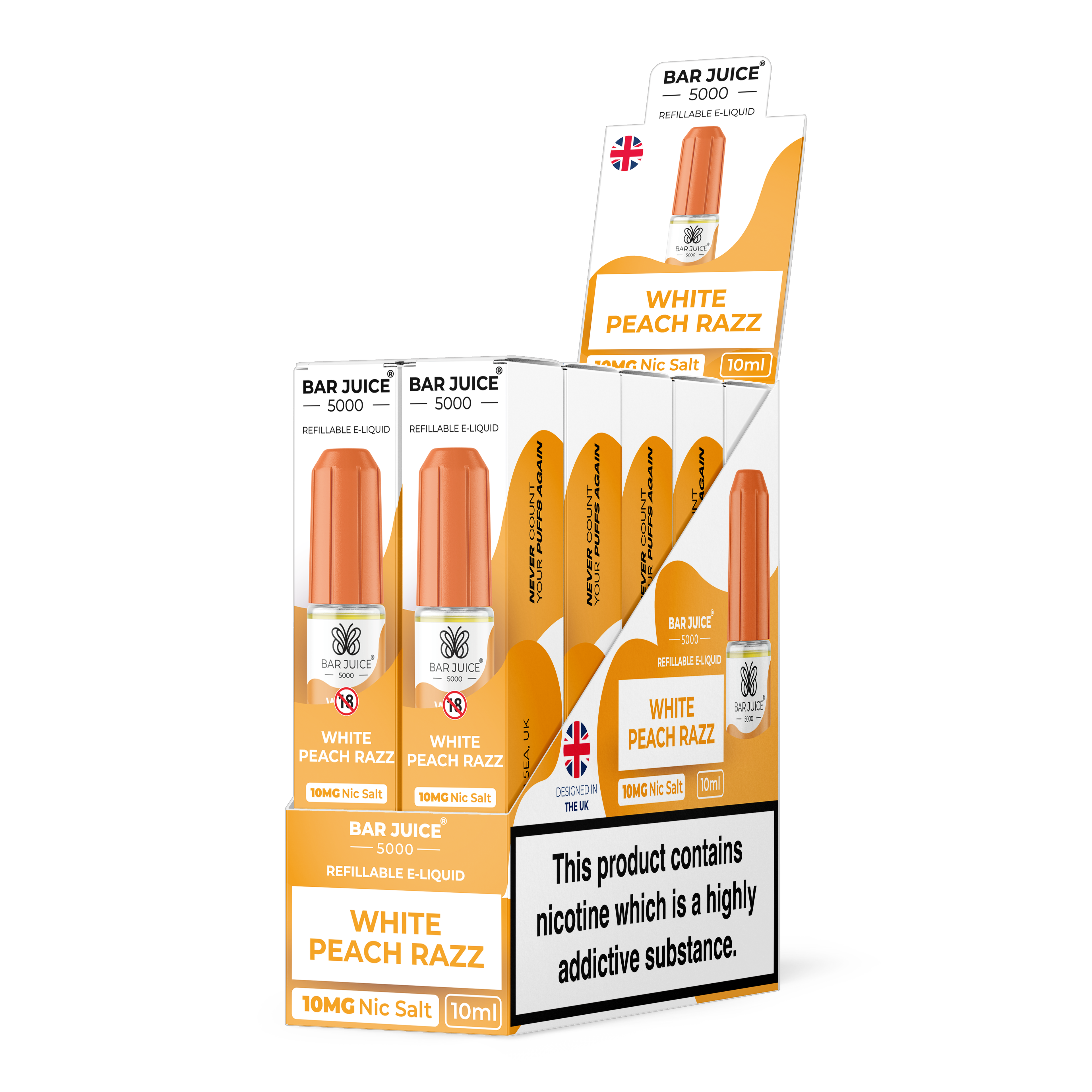 Box of 10 Bar Juice 5000 Nic Salts