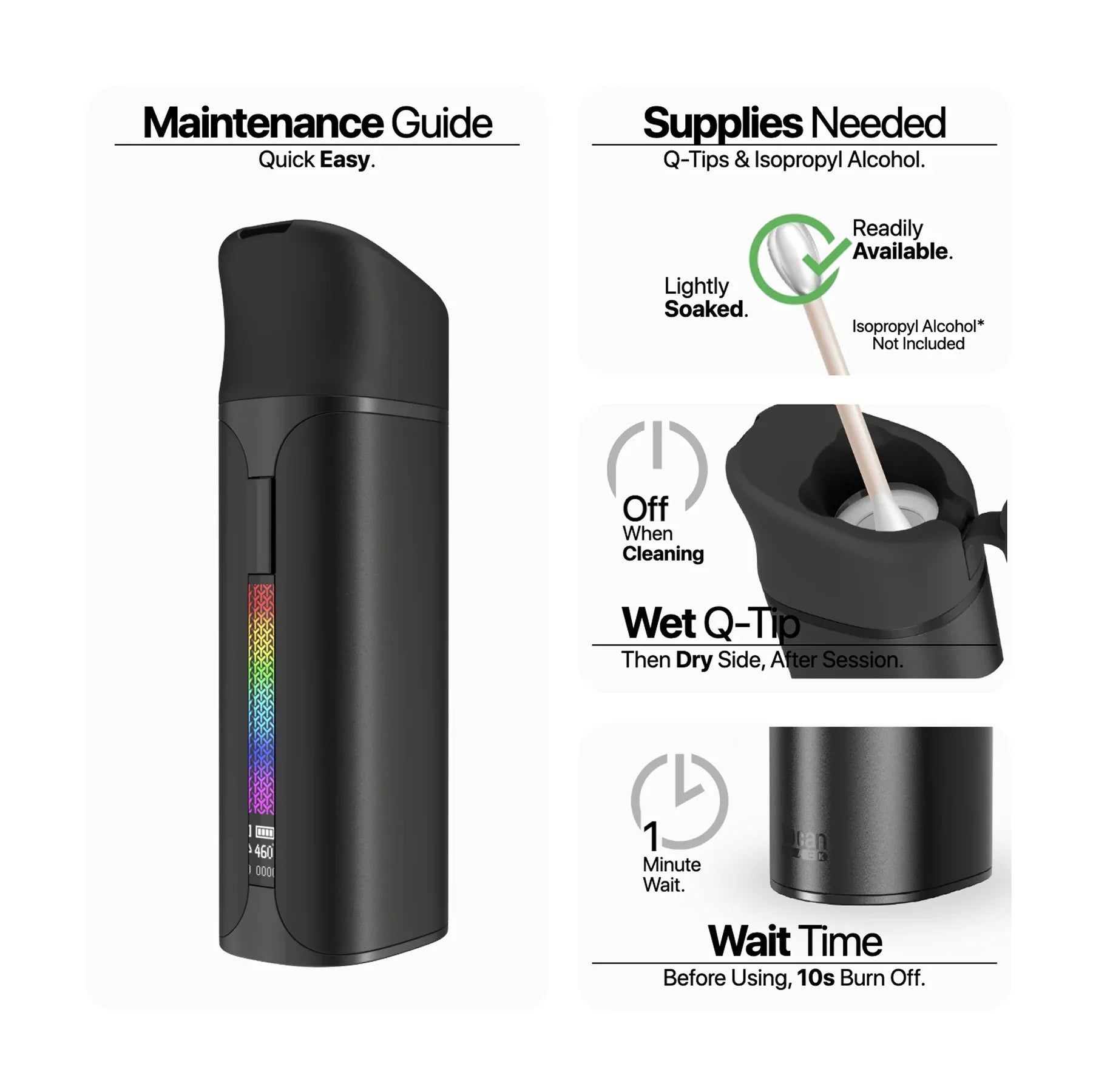 Yocan Black Pocket Concentrate Vaporizer: Blossom (Single Piece)