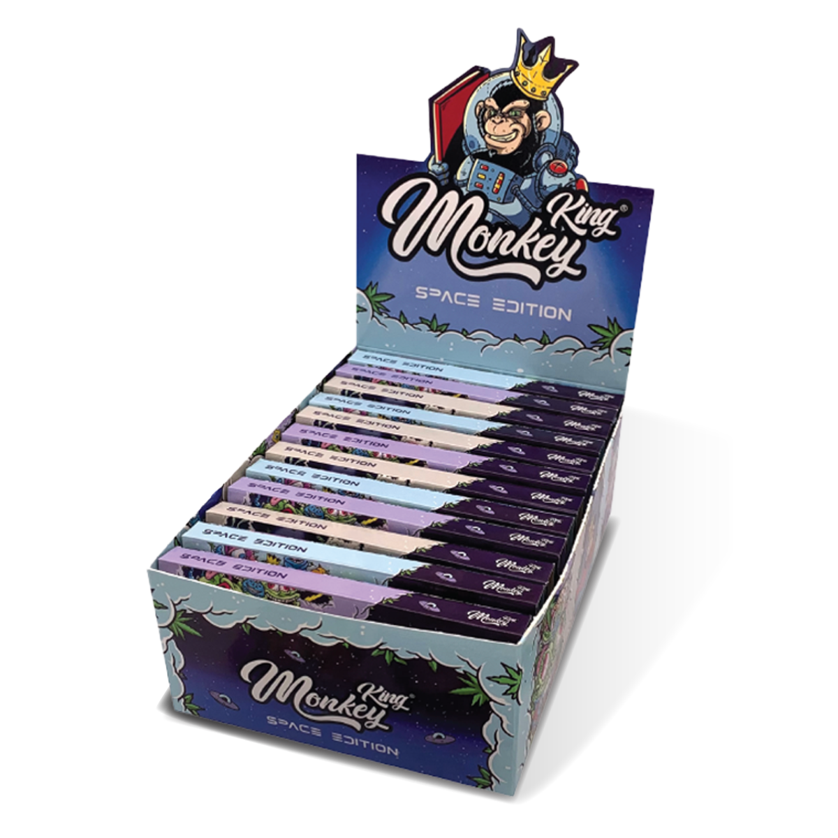 Monkey King Papers & Tips: Space Edition - King Size Unbleached (24 Pack)