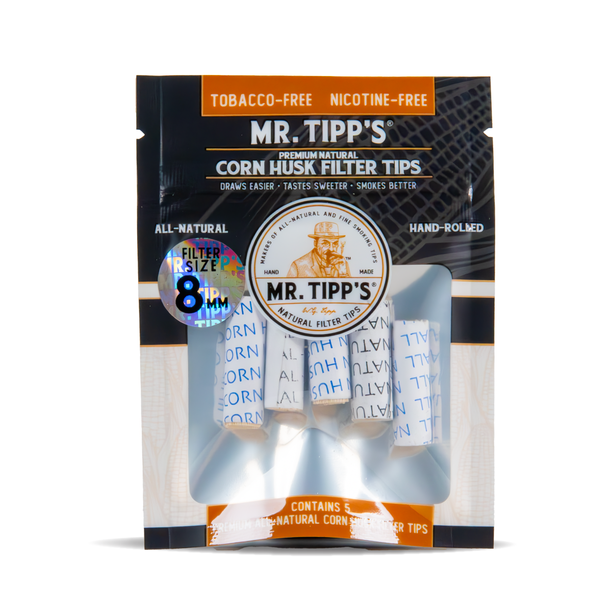 Mr Tipp'S Corn Husk Filter Tips Small (5Pcs Per Pack) Default Title