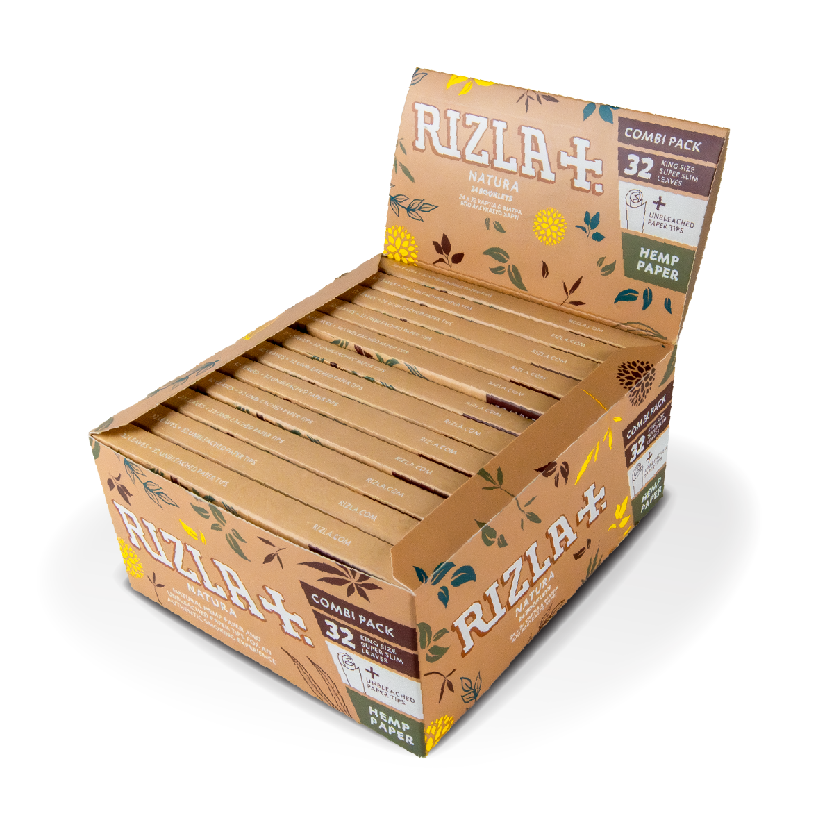 Rizla Rolling Papers & Tips: Natural - King Size Slim (24 Pack)